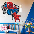🕷️ 3D Spider-Man Wall Stickers – Room Decor for Superhero Fans 🦸‍♂️✨
