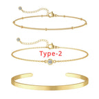 ✨ Elegant Gold Bracelet Collection – Women’s Minimalist Chain Set ✨