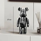 🧸✨ Graffiti Bear Resin Statue – 27cm Artistic Decor Figurine