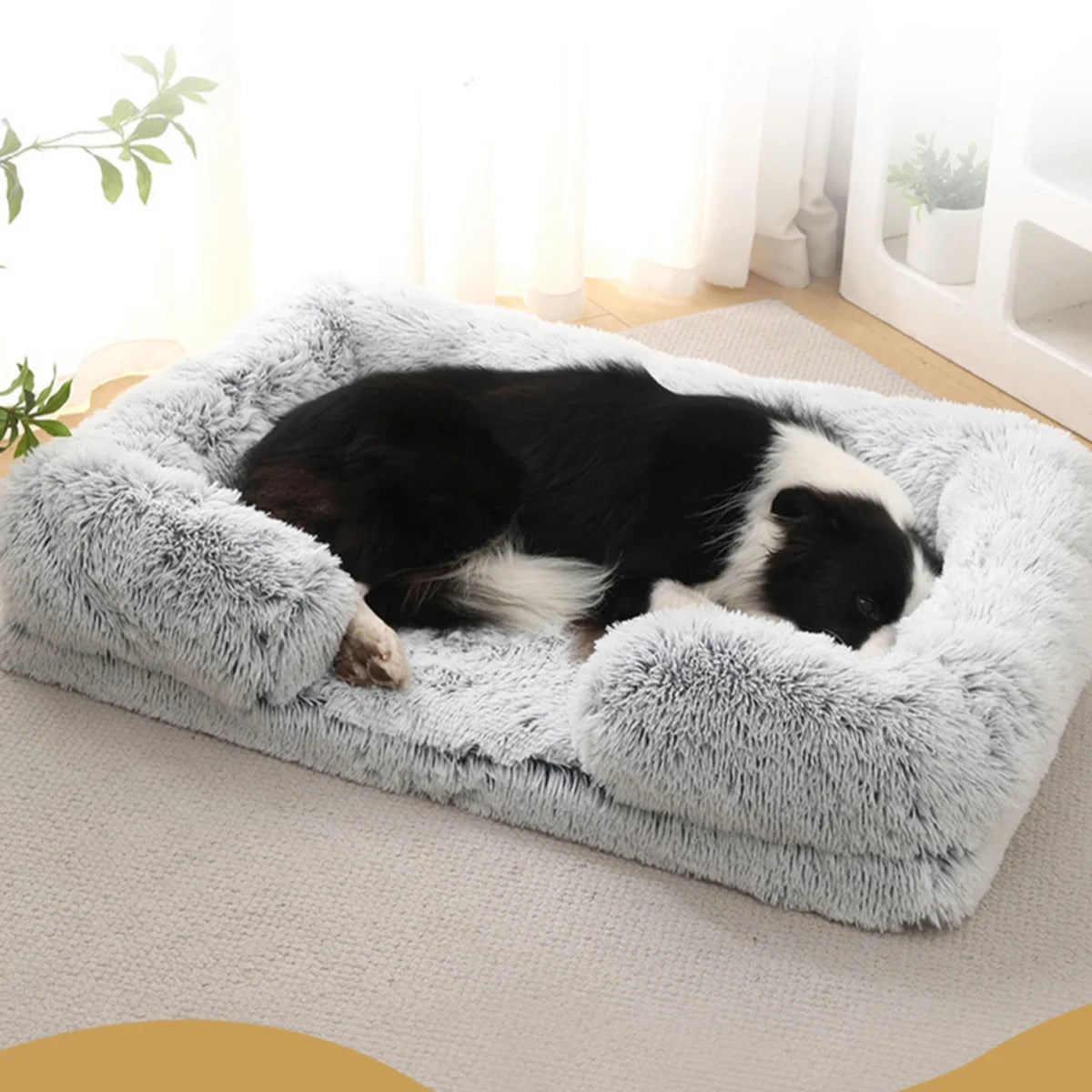 Soft Square Kennet for Dogs and Cats - Plush Bed with Removable Cushion 🐾✨