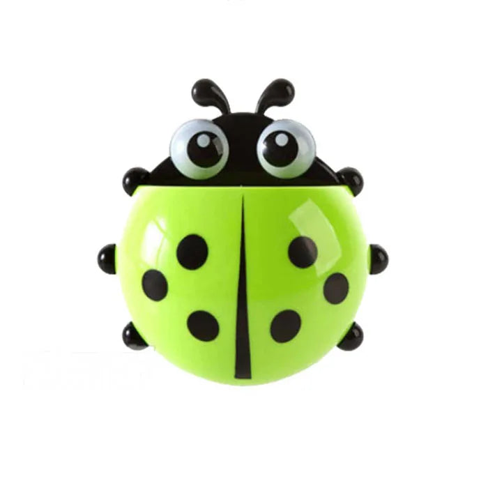 Ladybug Toothbrush Holder 🐞 | Bathroom Holder with Suction Cup - Coloured Organiser