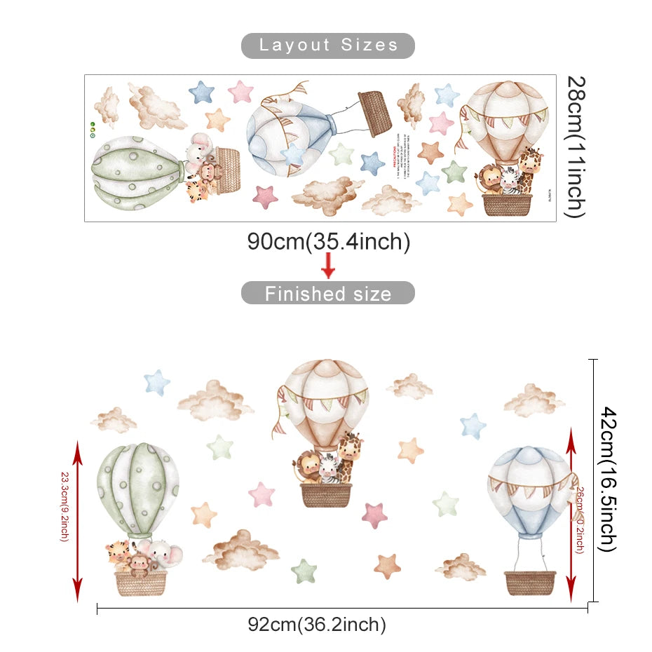 🌈✨ Cute Cartoon Wall Stickers for Kids’ Room (28 Variants)