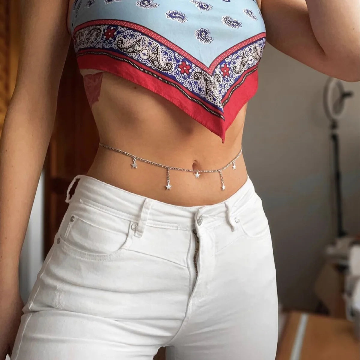 🌟 Crystal Belly Chain – Sparkling Waist Jewelry for Women ✨