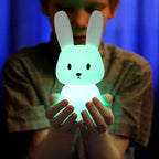 🐰 LED Night Light – Cute Silicone Rabbit Touch Lamp