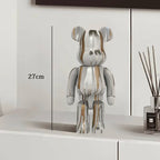 🧸✨ Graffiti Bear Resin Statue – 27cm Artistic Decor Figurine