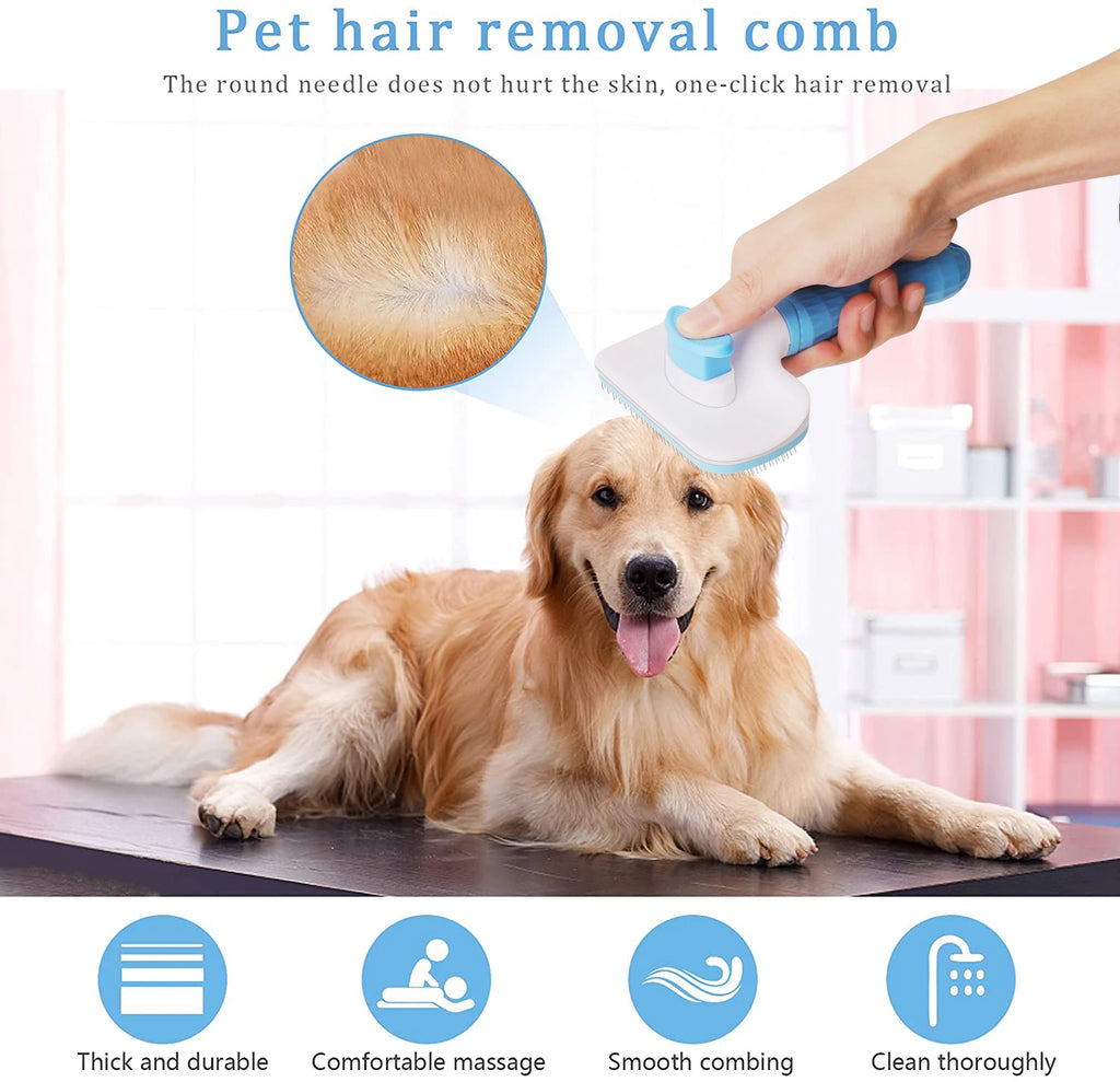 Self-Cleaning Pet Grooming Brush – Anti-Shedding Comb for Dogs & Cats 🐶🐱✨