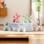 ✨ Balloon Dog Mini Sculpture – 11cm Ceramic Desk Ornament 🐶🎈
