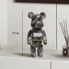 🧸✨ Graffiti Bear Resin Statue – 27cm Artistic Decor Figurine