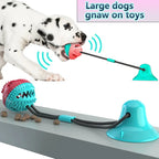 🐾 Interactive Suction-Cup Dog Toy Ball — Slow Feeder & Tug Game 🐶