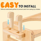 🐾 Elevated Double Pet Bowl Set – Wooden Stand + Stainless Steel Bowls