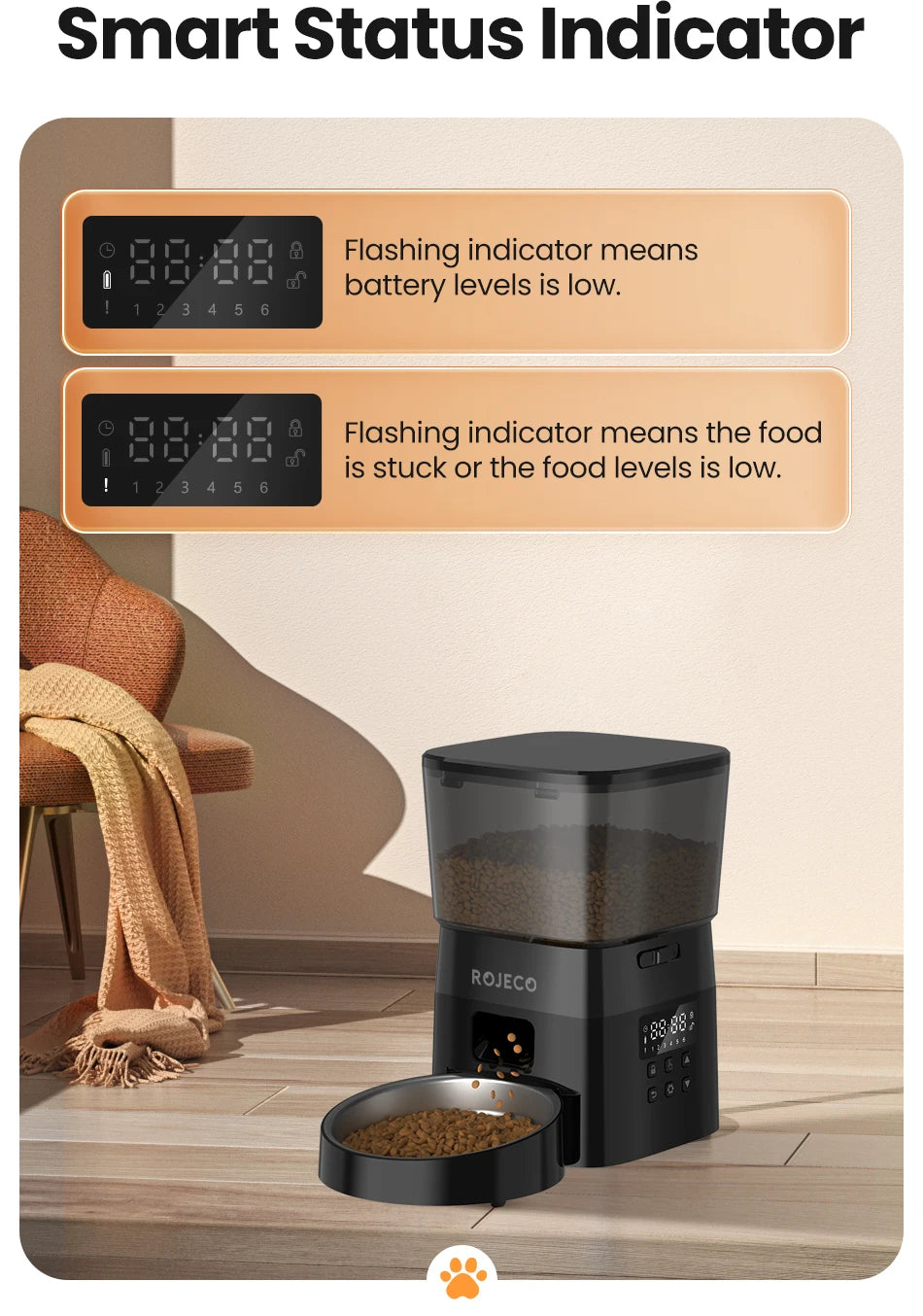🐾 Automatic Pet Feeder – 2L Smart Button Version