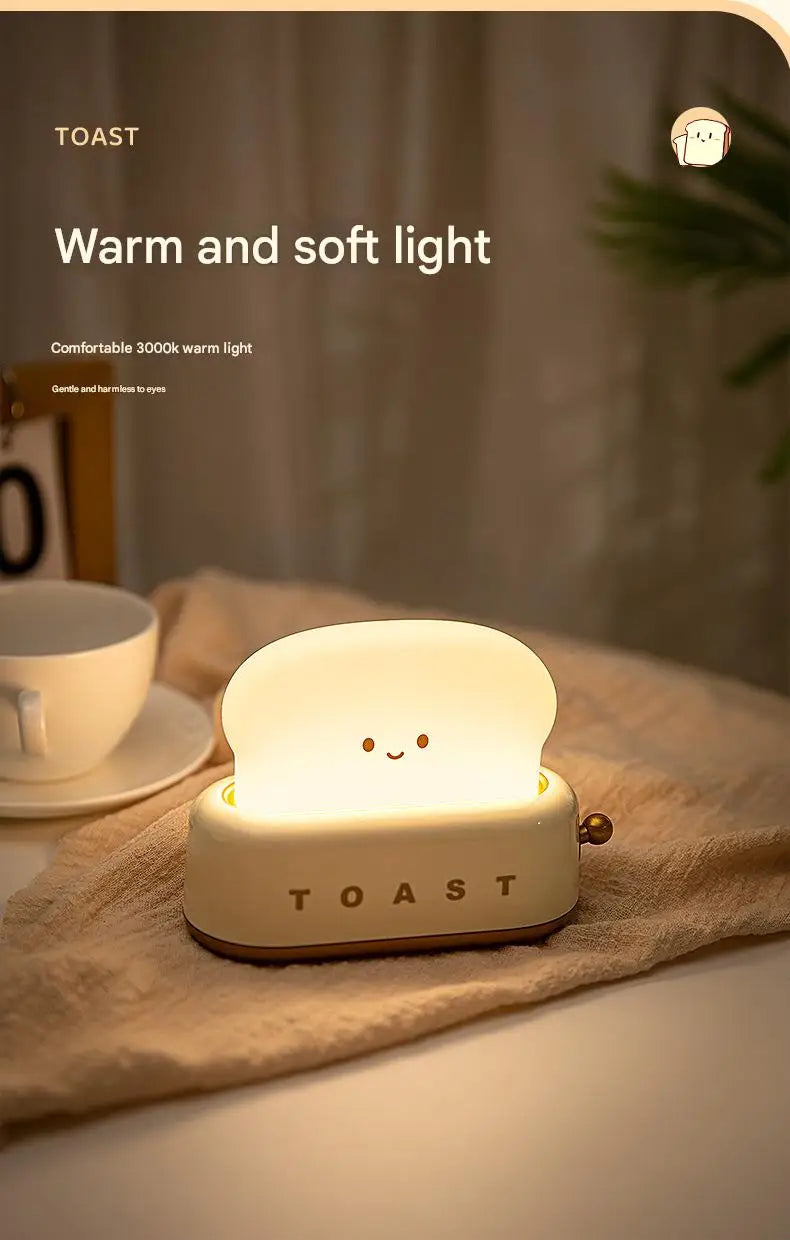 🧡 Toast Maker Night Light –Rechargeable Creative Night Lamp (Pink / Green)
