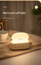 🧡 Toast Maker Night Light –Rechargeable Creative Night Lamp (Pink / Green)