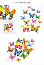 🌈 3D Butterfly Wall Stickers – Double-Layer Decorative Set (12pcs) 🦋✨