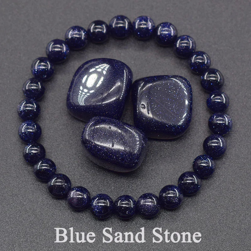 🌈 Natural Stone Energy Bracelet – 8mm Crystal Beads ✨