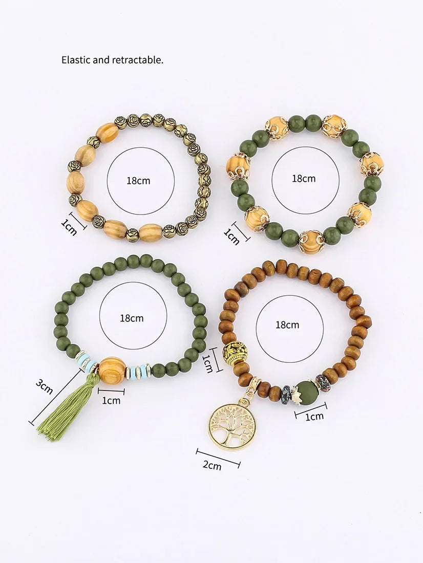 🌿 Tree of Life Charm Bracelet – Boho Unisex Adjustable Bracelet ✨