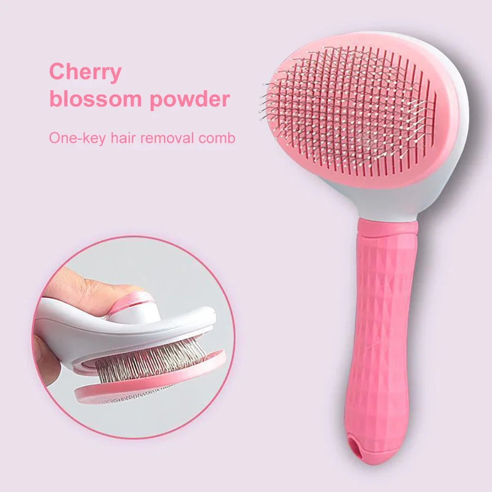 Self-Cleaning Pet Grooming Brush – Anti-Shedding Comb for Dogs & Cats 🐶🐱✨