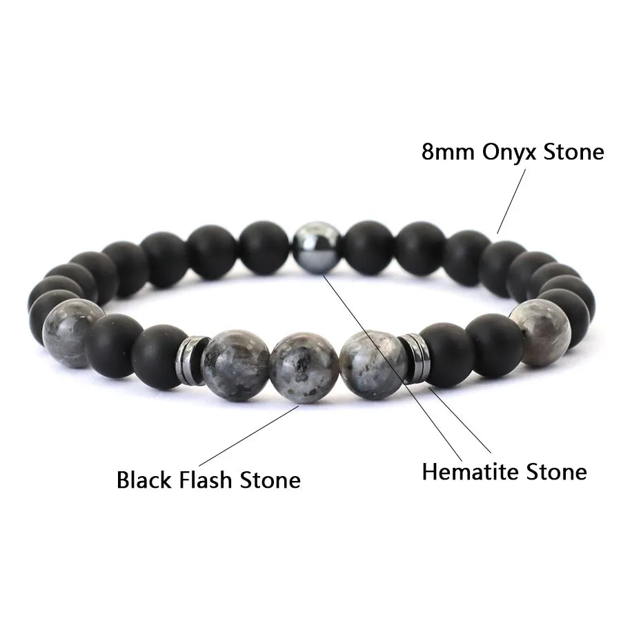 ✨ Premium Stone Bead Bracelet – Natural Energy Collection ✨