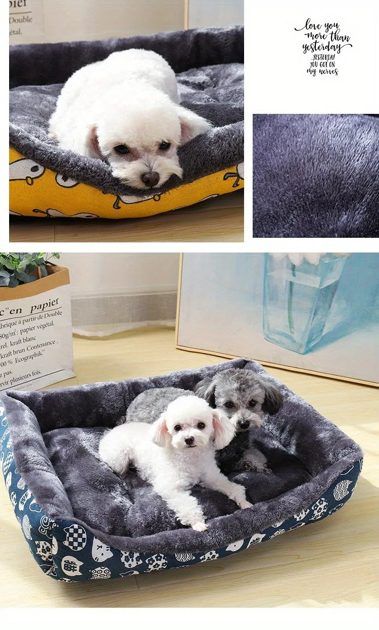 Rectangular Soft Kennel 🛏️ for Dogs and Cats - Ultra Comfort • Sizes S-XXL • 3 Colours