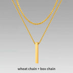 🔗 Bold Men’s Pendant Necklace – Stainless Steel Statement Chain (Gold & Silver)