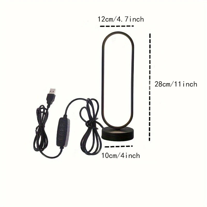 Circular LED Night Light – 10-Level Dimmable USB Lamp 💡✨