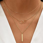 Minimalist Fine Bar Pendant Necklace for Women ✨ | Elegant Slim Charm Jewelry