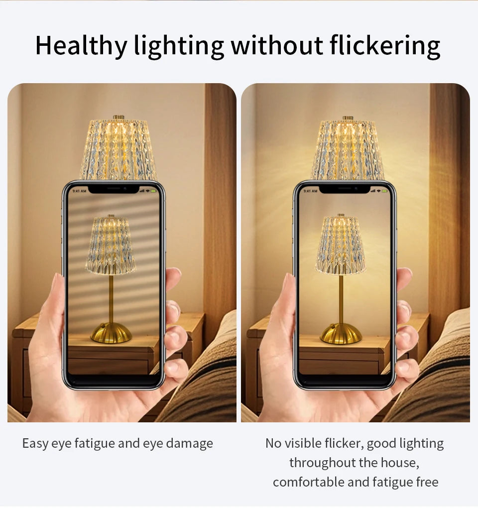 LED Touch Table Lamp – Rechargeable & Dimmable Table Lamp ✨