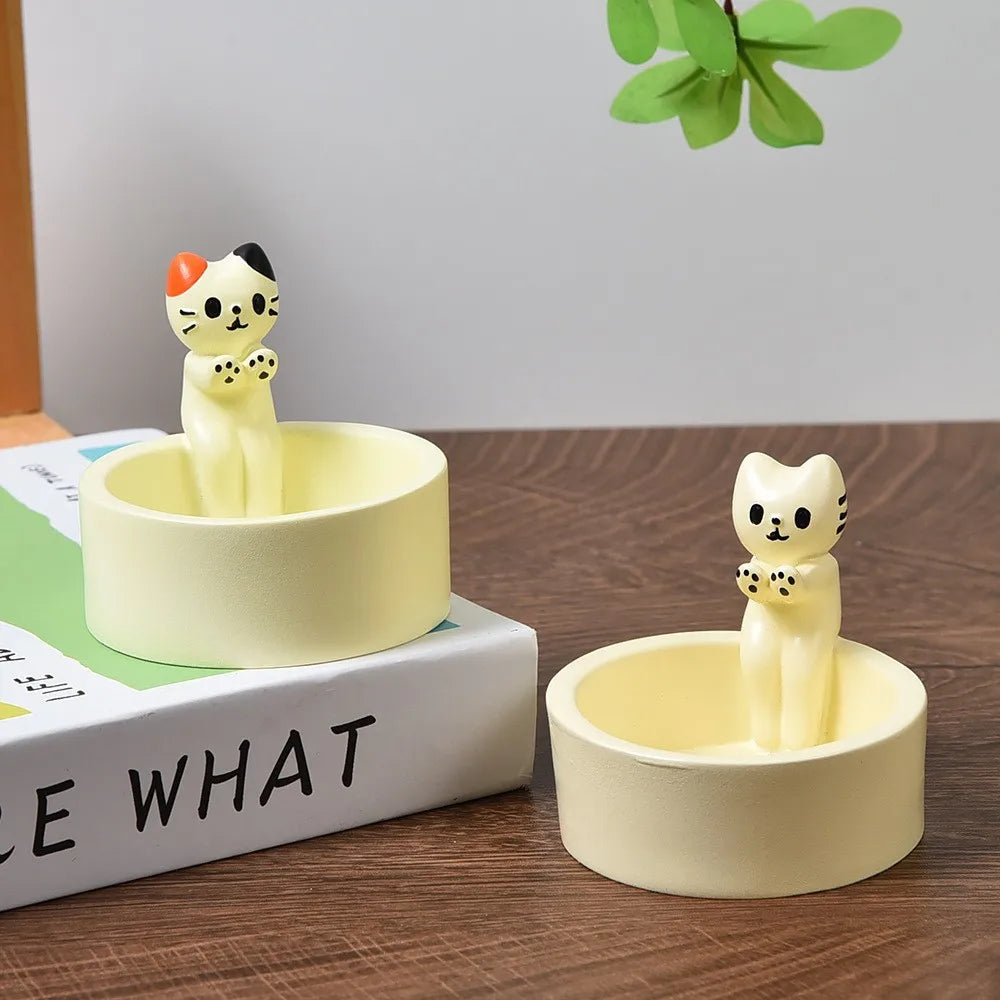 Ceramic "Cute Cat" Candle Holder - Cute Home Decoration 🐱🕯️