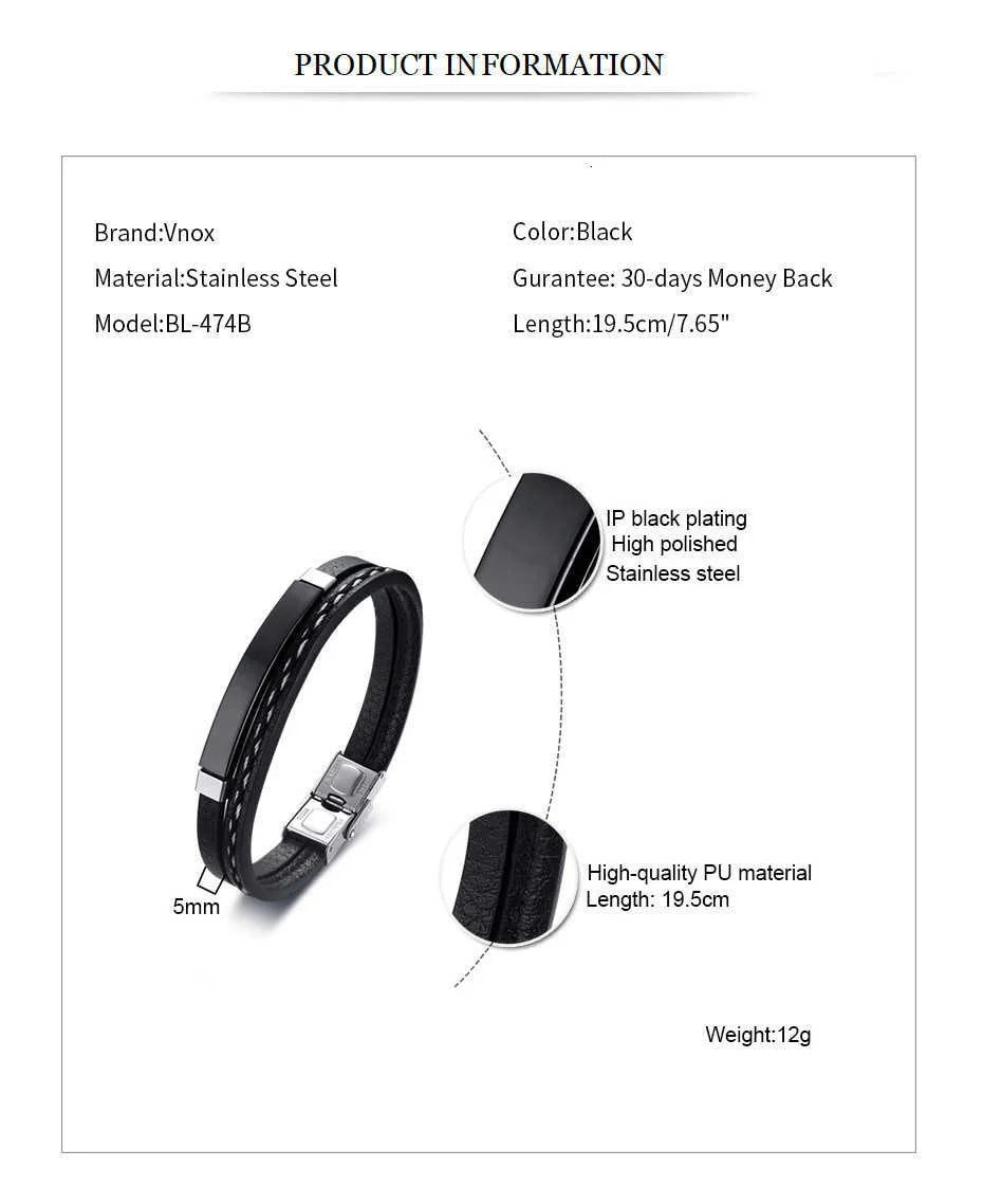 🔥 Leather & Steel Men’s Bracelet – Bold Minimalist Style 💥