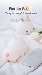Rabbit Lamp RGB 16 Colours - Silicone Night Light Touch & Rechargeable 🌙✨