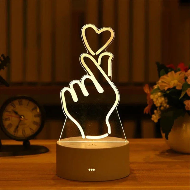 💡 3D Visual Illusion Night Light – LED Desk Lamp