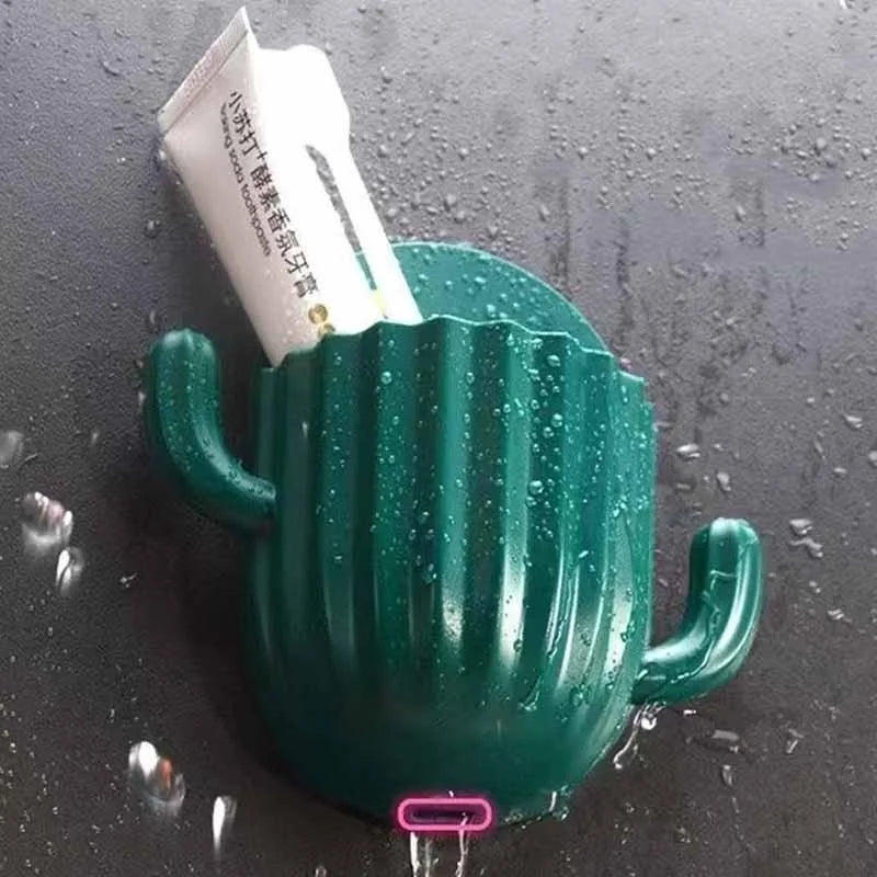Cactus Wall Holder 🌵 - Toothbrush Holder / Multi-purpose Remote Control Holder