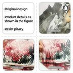 🌄 Chinese Ink Landscape Wall Stickers – 3-Piece Set