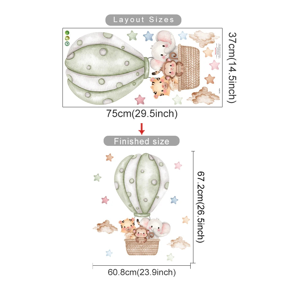 🌈✨ Cute Cartoon Wall Stickers for Kids’ Room (28 Variants)