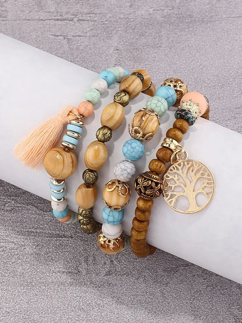 🌿 Tree of Life Charm Bracelet – Boho Unisex Adjustable Bracelet ✨