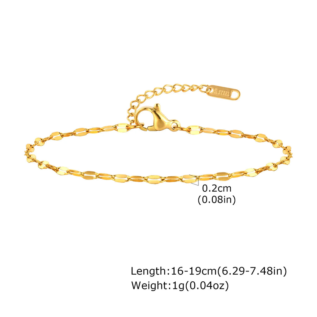 ✨ Elegant Minimalist Gold Bracelet – Women’s Delicate Jewelry ✨