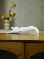 🐱 “Minimalist Cat Duo Figurines – Black & White Ceramic Decor 🖤🤍✨”