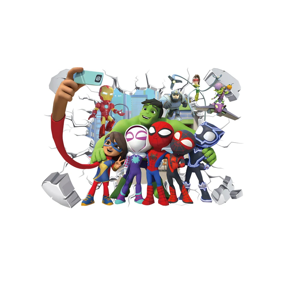 🕸️ Mini Spider-Man Superhero Wall Stickers – Kids Room Decor 🕷️✨