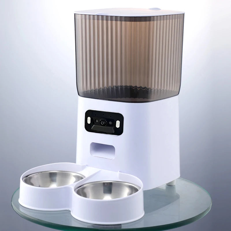 ⭐ Smart 5L Automatic Pet Feeder with Camera & Dual Bowls 🍽️🐾
