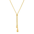 🌟 Waterdrop Tassel Pendant Necklace – Elegant Stainless Steel Jewelry for Women 💖✨