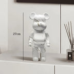 🧸✨ Graffiti Bear Resin Statue – 27cm Artistic Decor Figurine