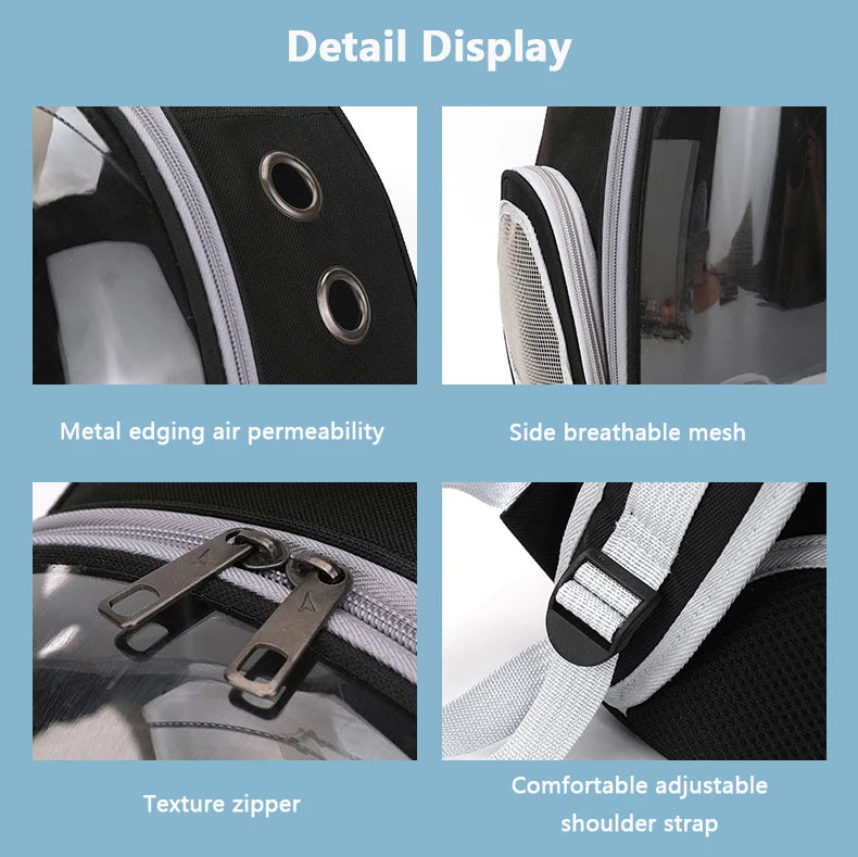 🐾 Crystal-Clear Pet Travel Backpack – Transparent Air-Flow Carrier 🎒✨